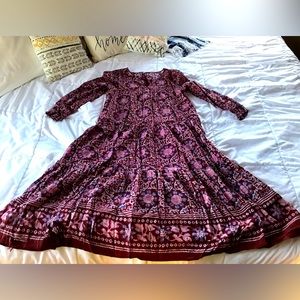 Aerie medium long flowy dress, mauve D